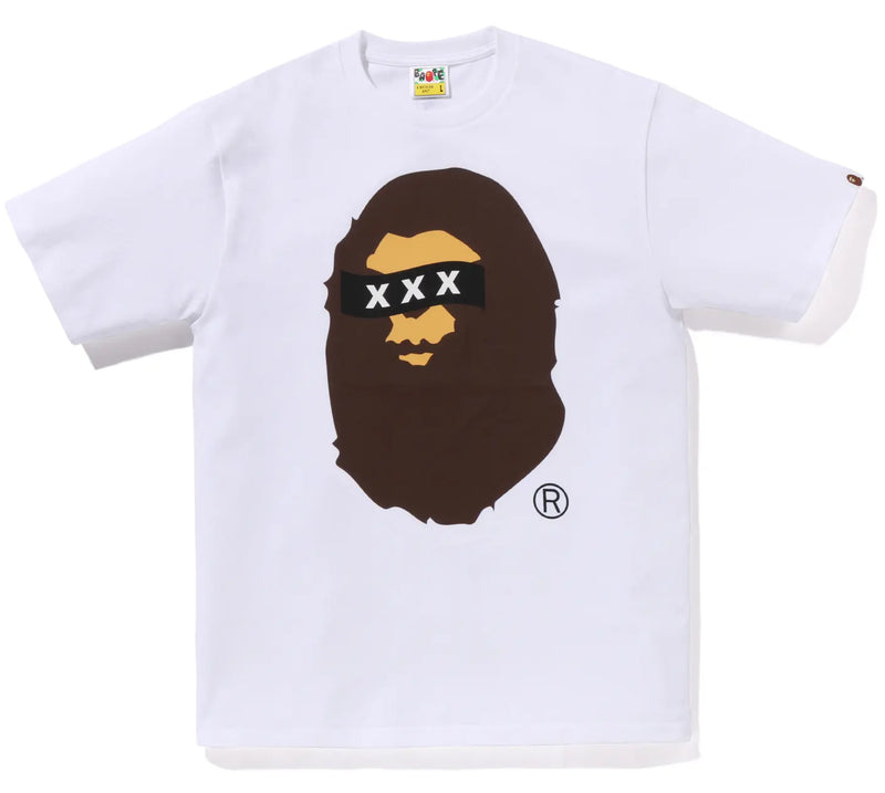 A BATHING APE BAPE x GOD SELECTION XXX APE HEAD TEE