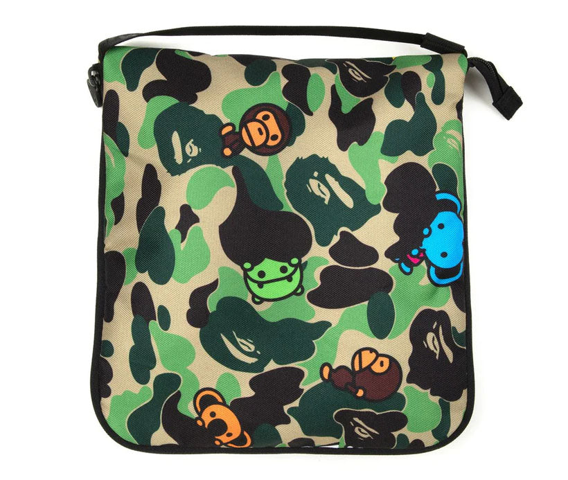 A BATHING APE BABY MILO STORE ABC MILO ALL FRIENDS CAMO FOLDABLE TRAVEL BAG