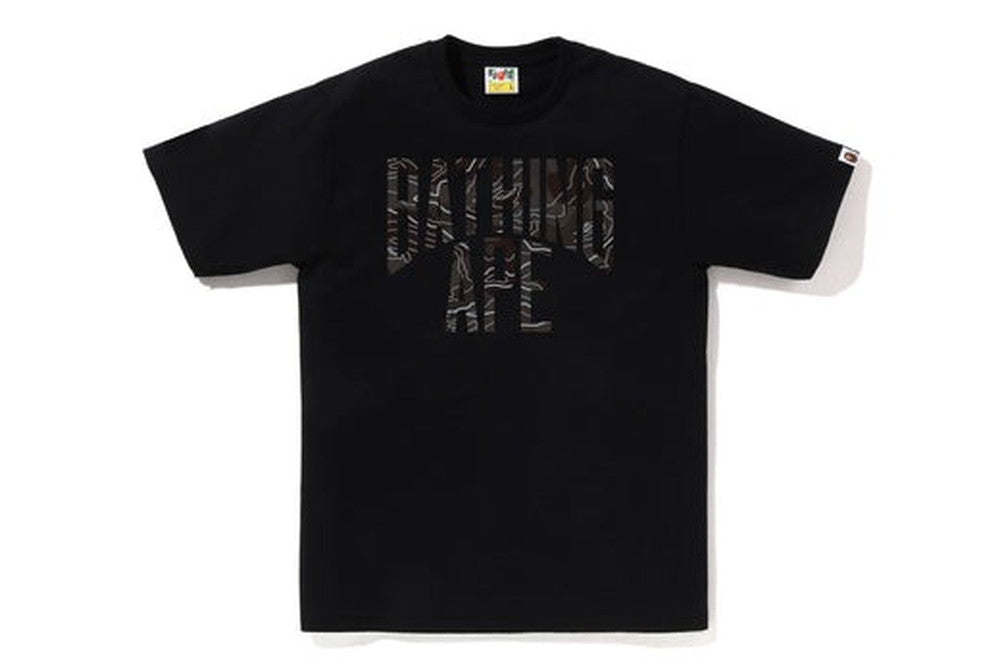 A BATHING APE LAYERED LINE CAMO NYC LOGO TEE