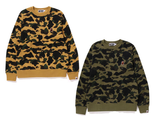 A BATHING APE 1ST CAMO ONE POINT CREWNECK