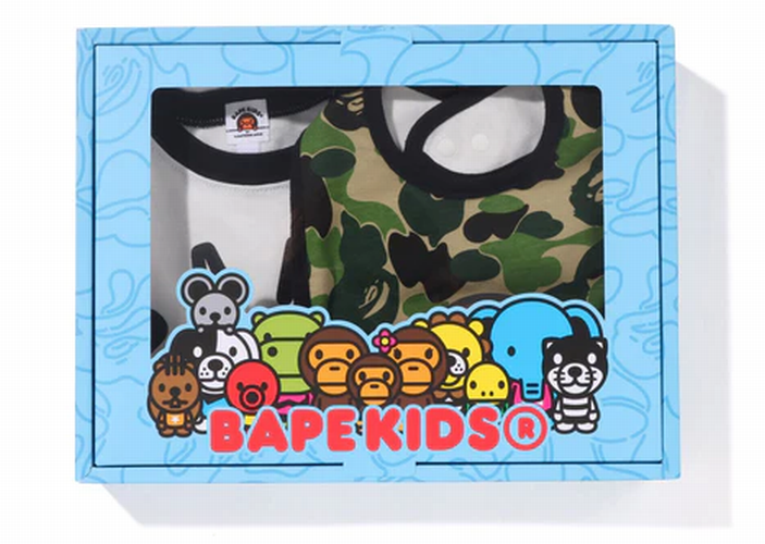 A BATHING APE BAPE KIDS ABC CAMO BABY MILO BABY GIFT SET