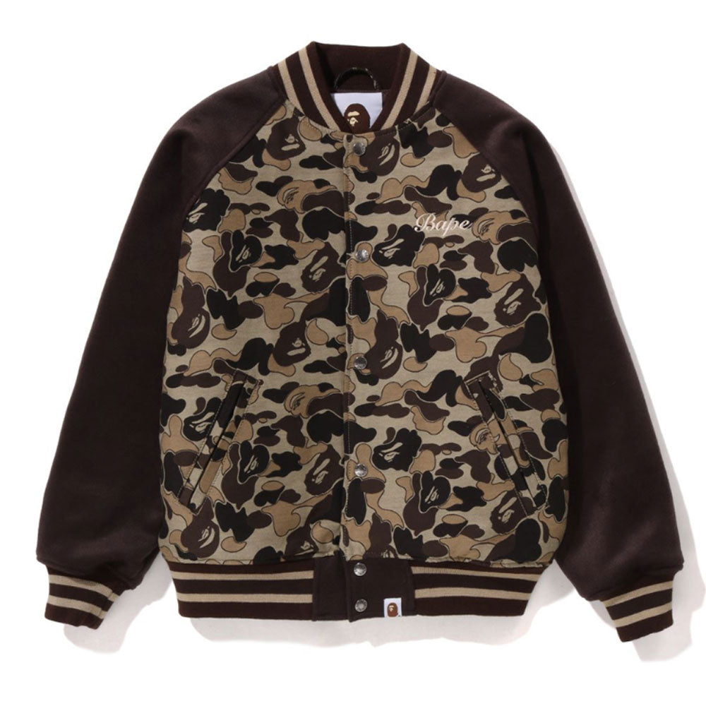 和風 【ヘリン着用】Bape cookie camo varsity jacket - crumiller.com