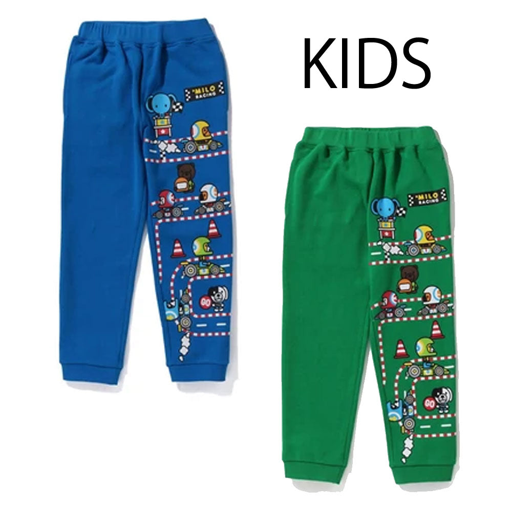 A BATHING APE BAPE KIDS BABY MILO RACING FRIENDS SWEAT PANTS