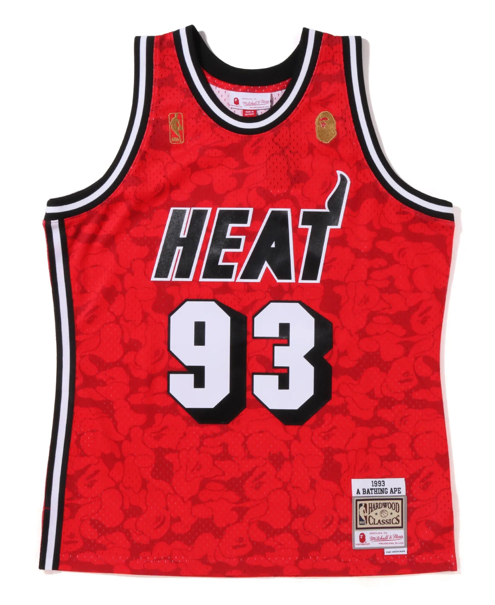 A BATHING APE BAPE x M&N Mitchell & Ness MIAMI HEAT JERSEY TANKTOP