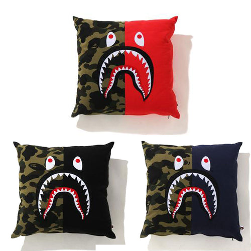 A BATHING APE Goods 1ST CAMO SHARK SQUARE CUSHION