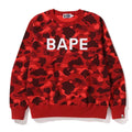 A BATHING APE COLOR CAMO CRYSTAL STONE RELAXED FIT CREWNECK