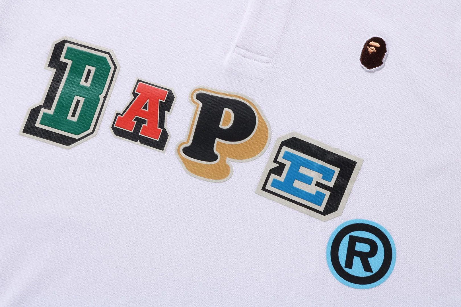 A BATHING APE MULTI FONTS RELAXED FIT POLO