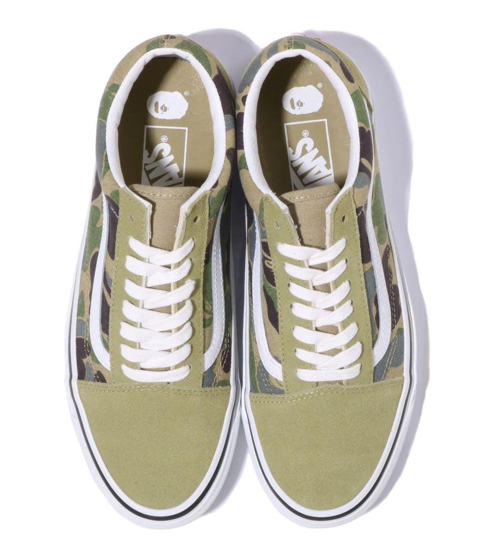 A BATHING APE BAPE X VANS ABC CAMO OLD SKOOL w/ Keychain