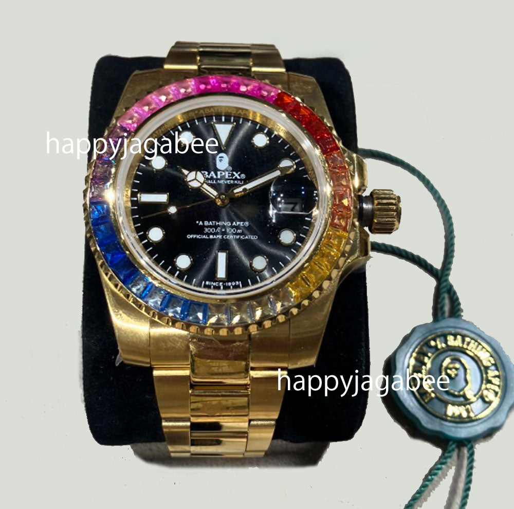 A BATHING APE TYPE 1 BAPEX CRYSTAL STONE Gold / Greem