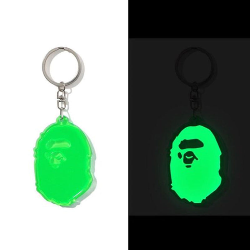 A BATHING APE APE HEAD REFLECTIVE KEYCHAIN