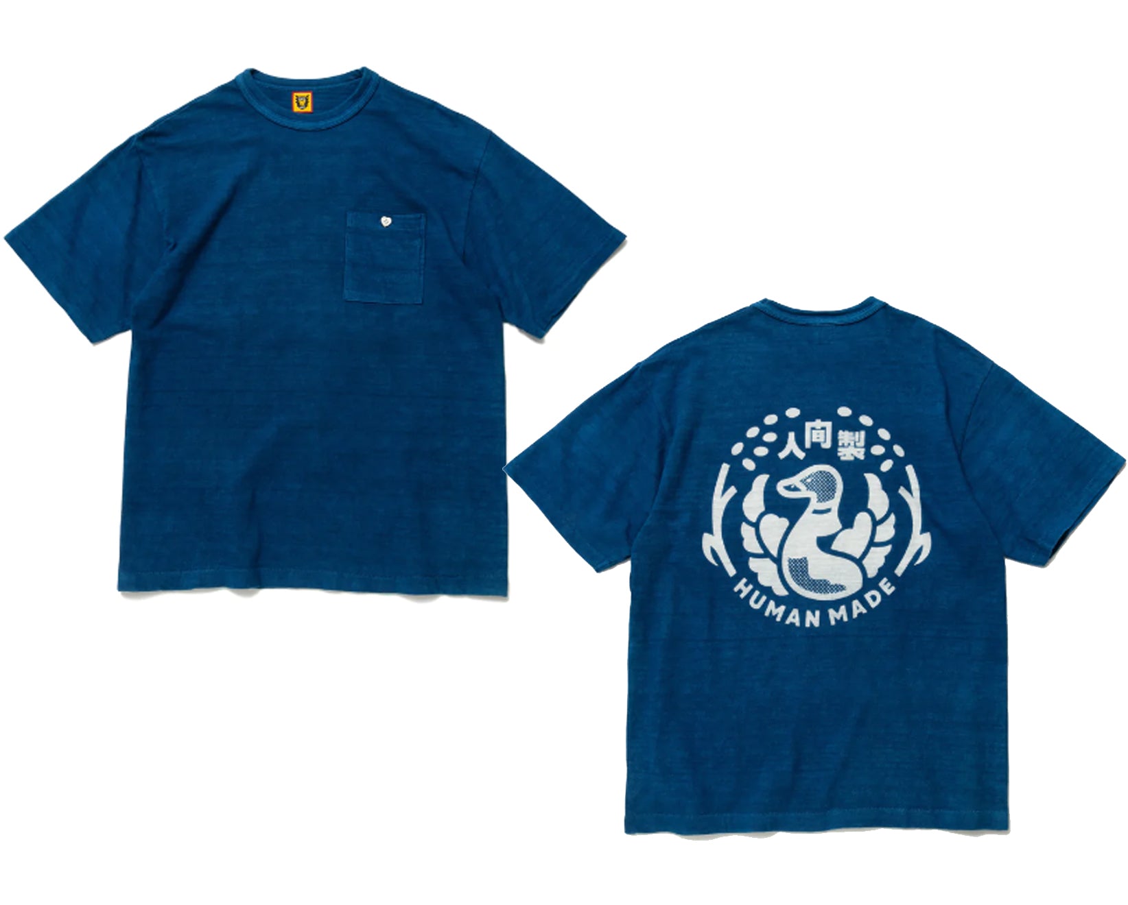 HUMAN MADE 人間製 COLLECTION INDIGO POCKET TEE