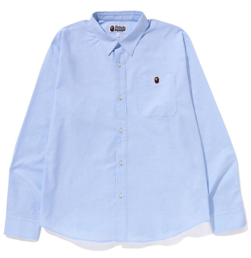 A BATHING APE OXFORD RELAXED FIT SHIRT