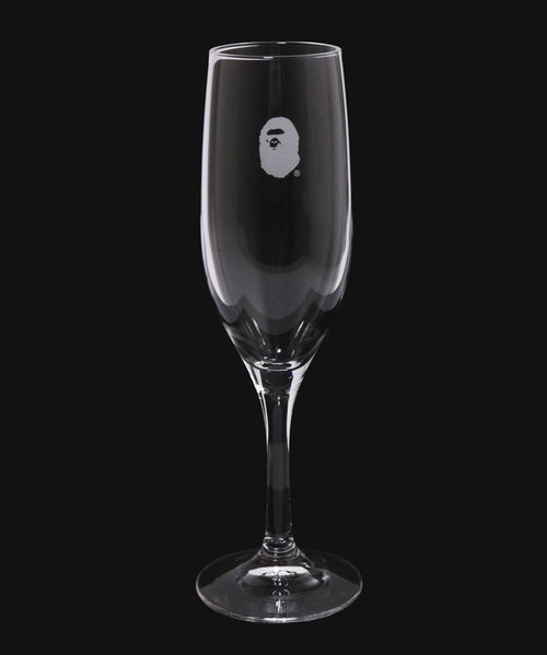 A BATHING APE APE HEAD CHAMPAGNE GLASS