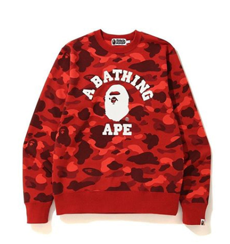 A BATHING APE COLOR CAMO COLLEGE CREWNECK - happyjagabee store