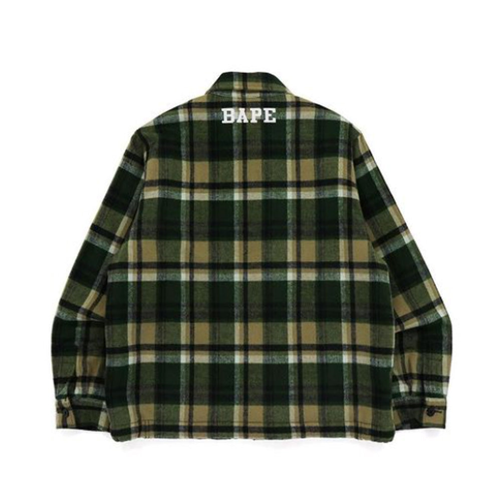 A BATHING APE BAPE CHECK ZIP CPO JACKET