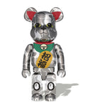 A BATHING APE x BE＠RBRICK MANEKINEKO 1000% Silver