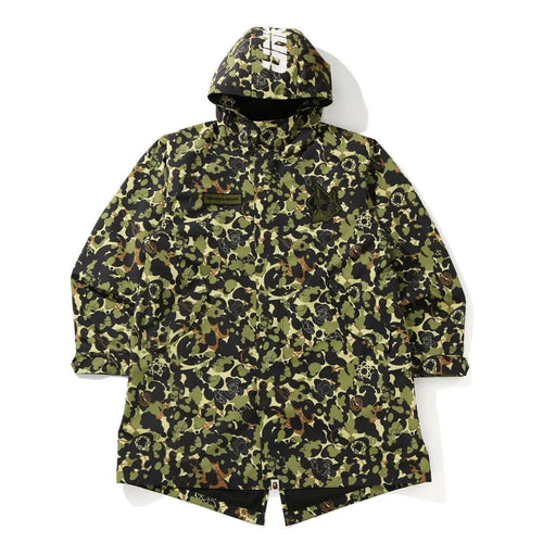 A BATHING APE Men's MO' WAX UNKLE x BAPE CAMO M-51 HOODIE JACKET