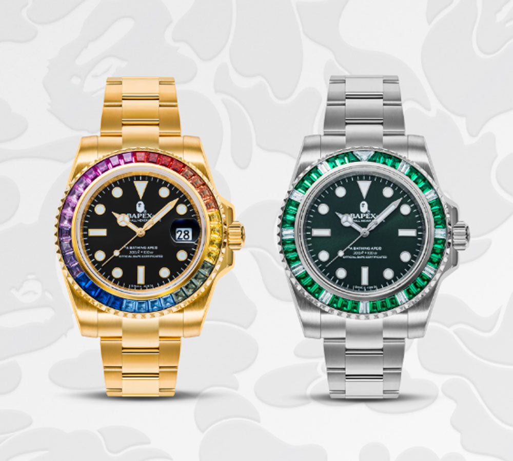 A BATHING APE TYPE 1 BAPEX CRYSTAL STONE Gold / Greem