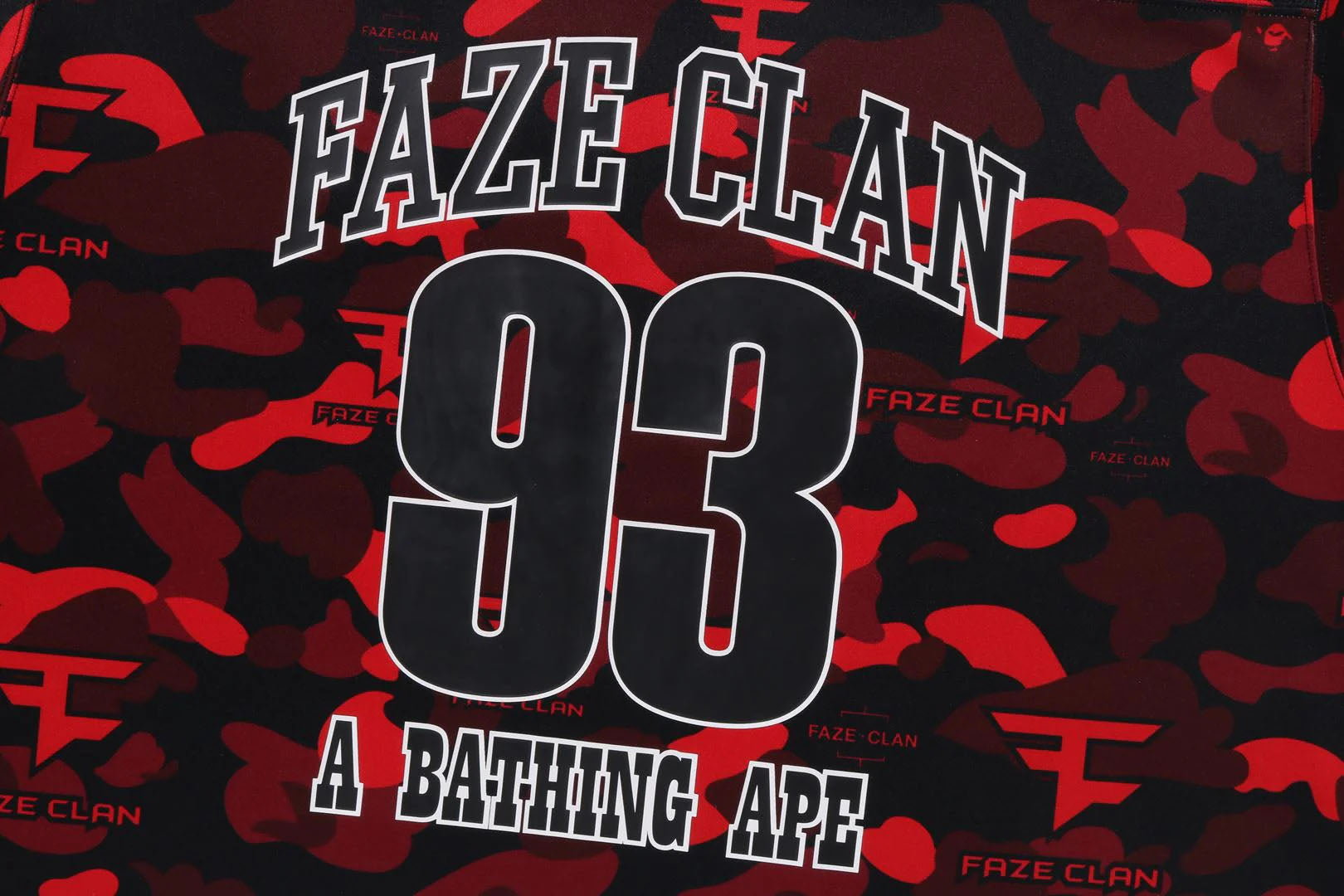 Faze 1 Bape x Faze Clan Full Zip Hoodie M