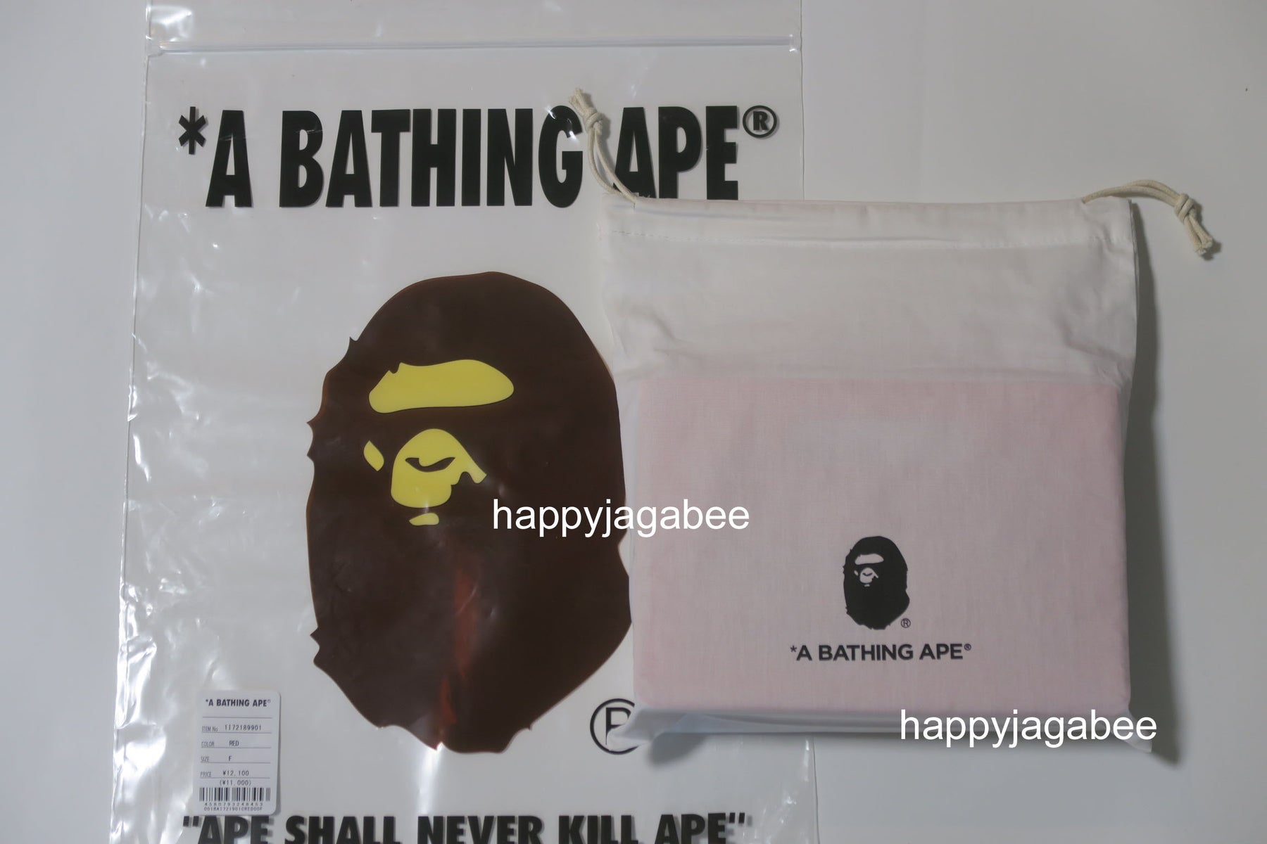 A BATHING APE X NANA-NANA A5 HORIZONTAL BAG w/ APE HEAD KEYCHAIN [STORE  LIMITED COLOR]