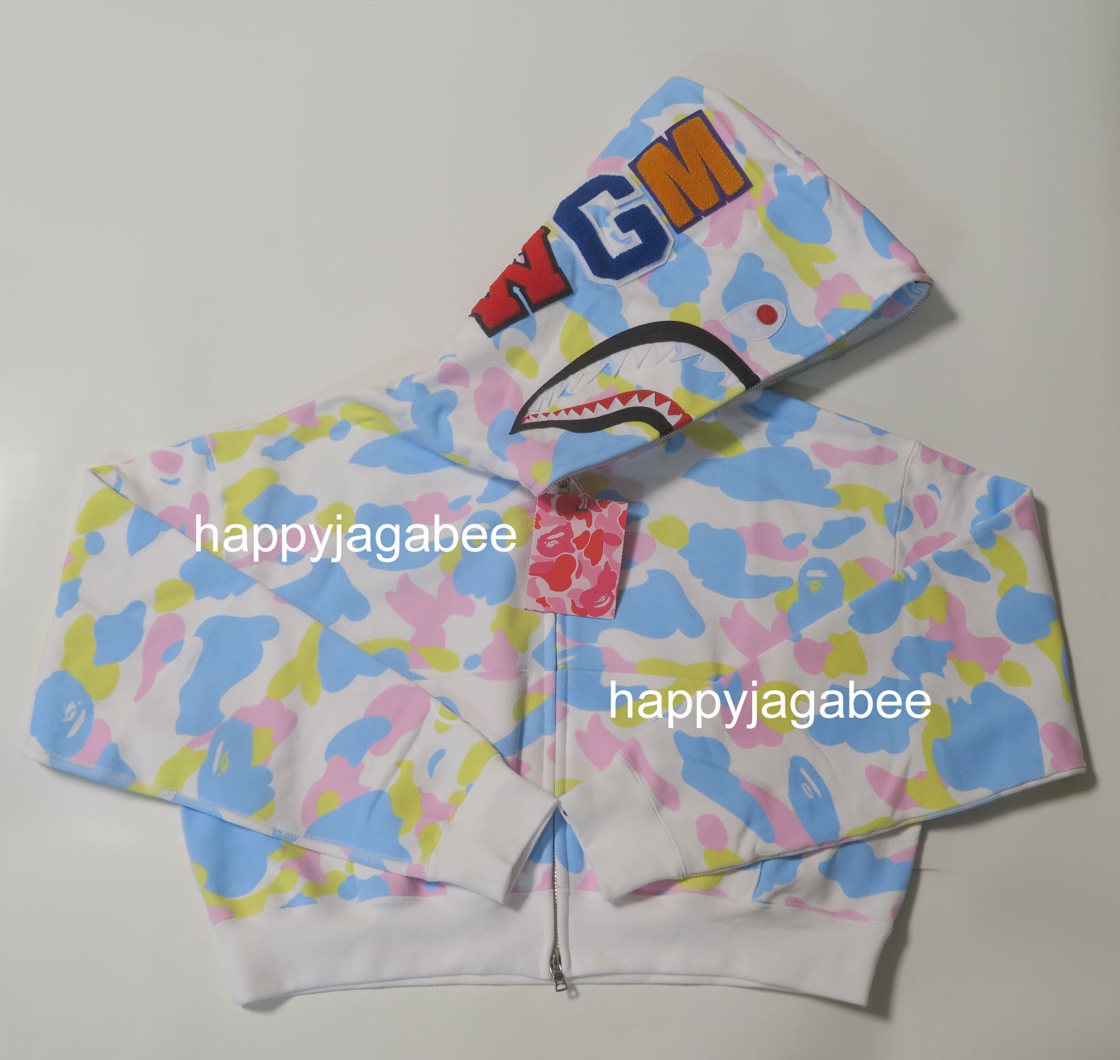 BAPE STORE® MIAMI 3RD ANNIV. CROPPED SHARK FULL ZIP HOODIE LADIES