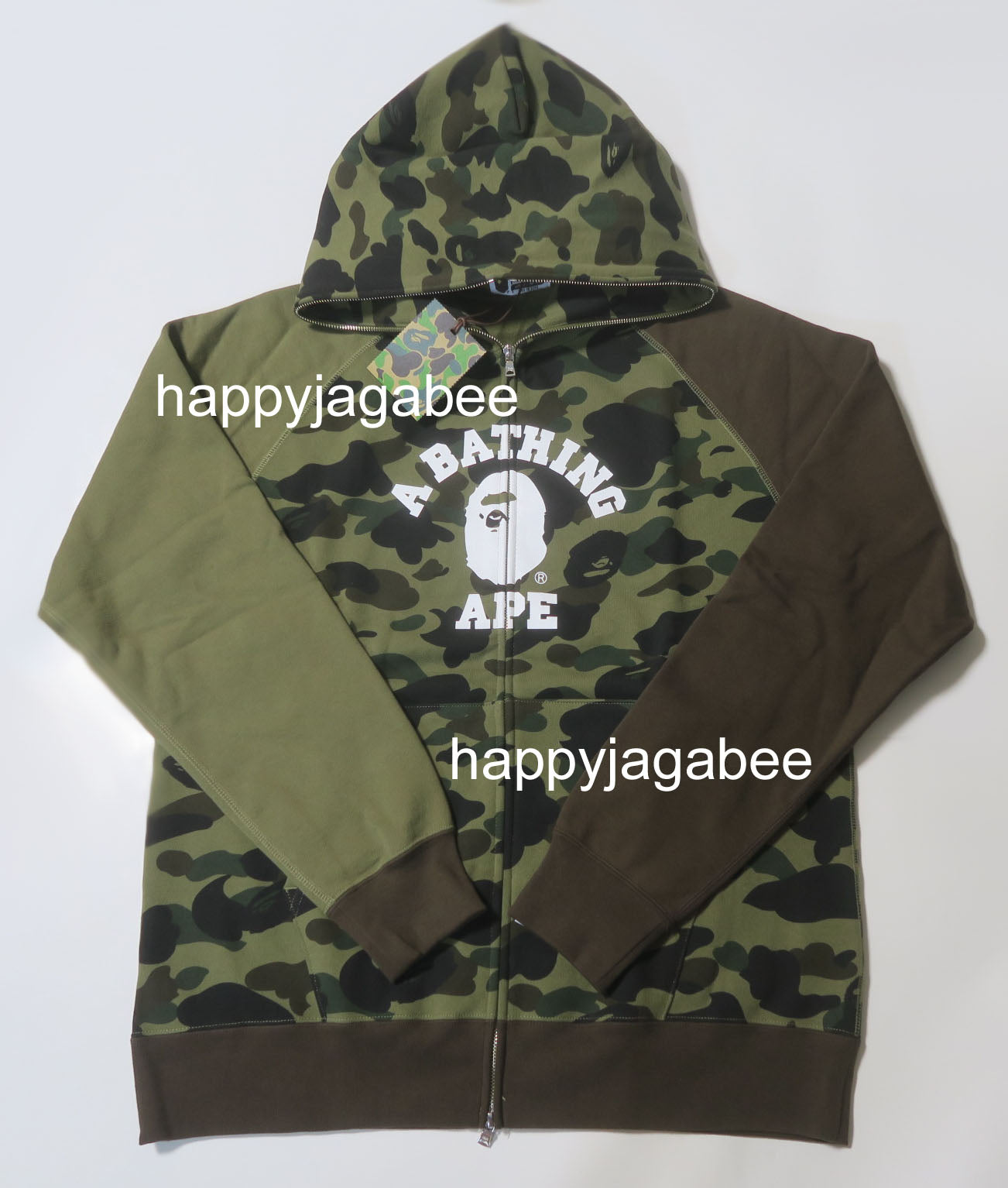 Bape college discount full zip hoodie