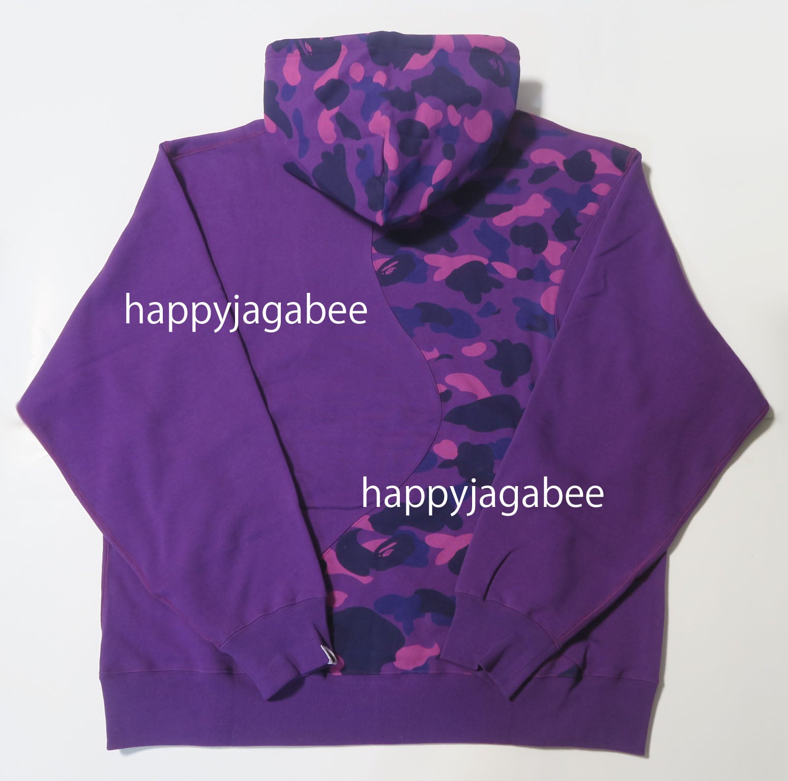 A BATHING APE COLOR CAMO COLLEGE CUTTING RELAXED FIT HOODIE