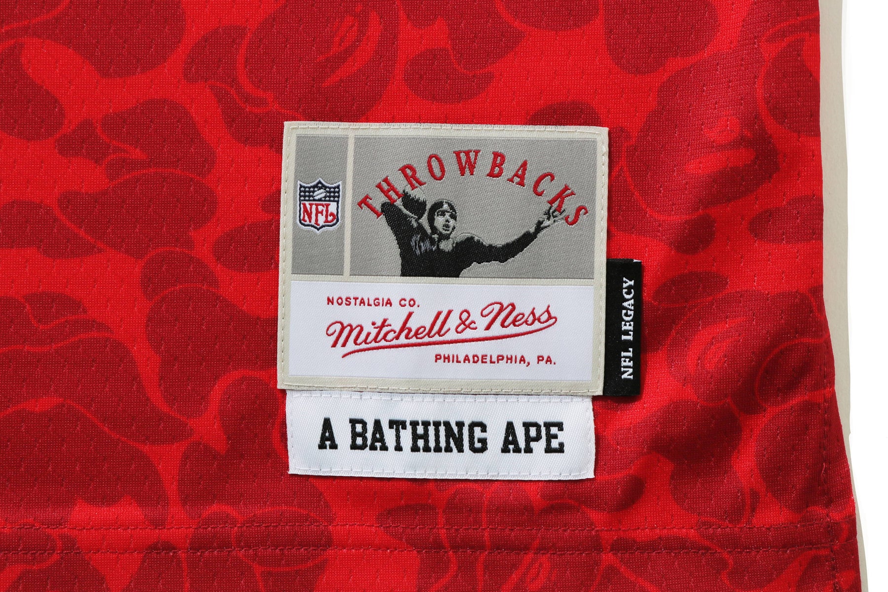 A BATHING APE BAPE X M&N NFL SAN FRANCISCO 49ERS LEGACY JERSEY