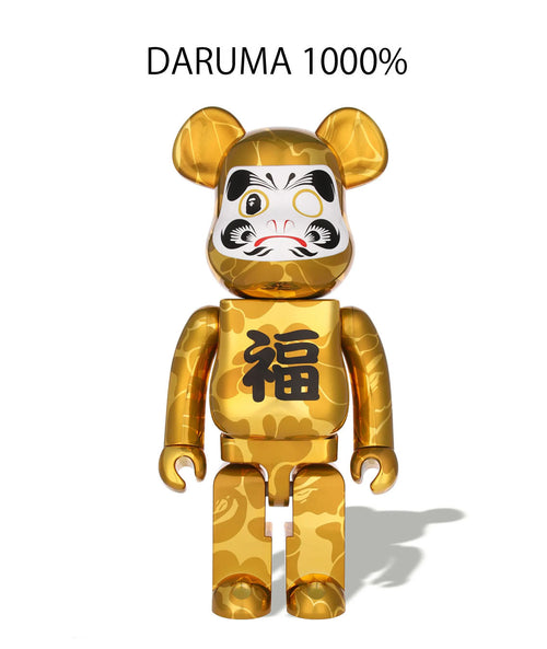 A BATHING APE x BE＠RBRICK DARUMA 1000% Gold