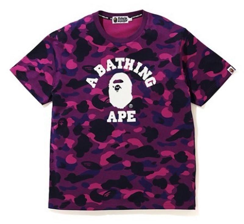 A BATHING APE COLOR CAMO COLLEGE TEE