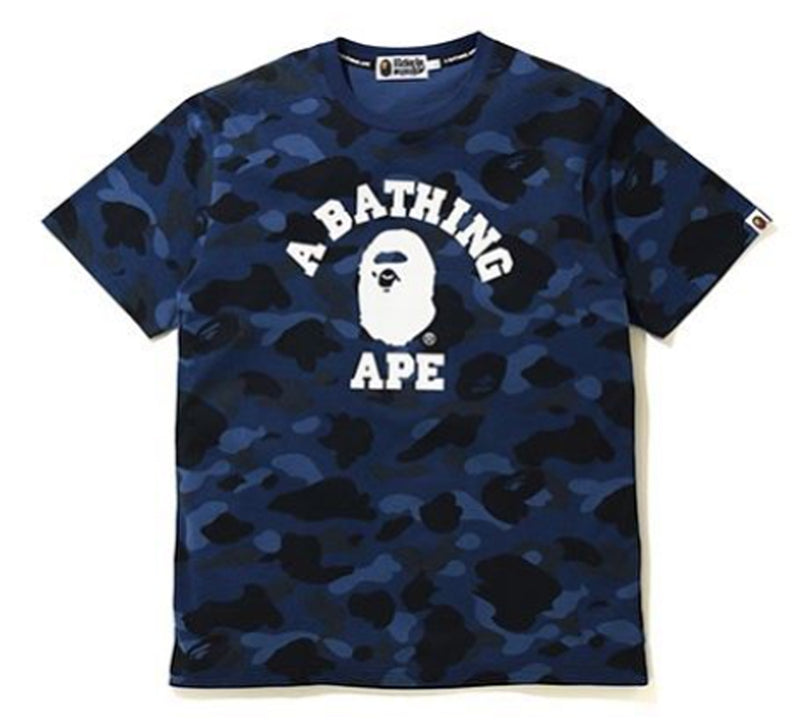 A BATHING APE COLOR CAMO COLLEGE TEE