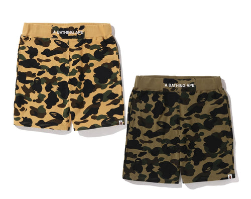 A BATHING APE 1ST CAMO SWEAT SHORTS