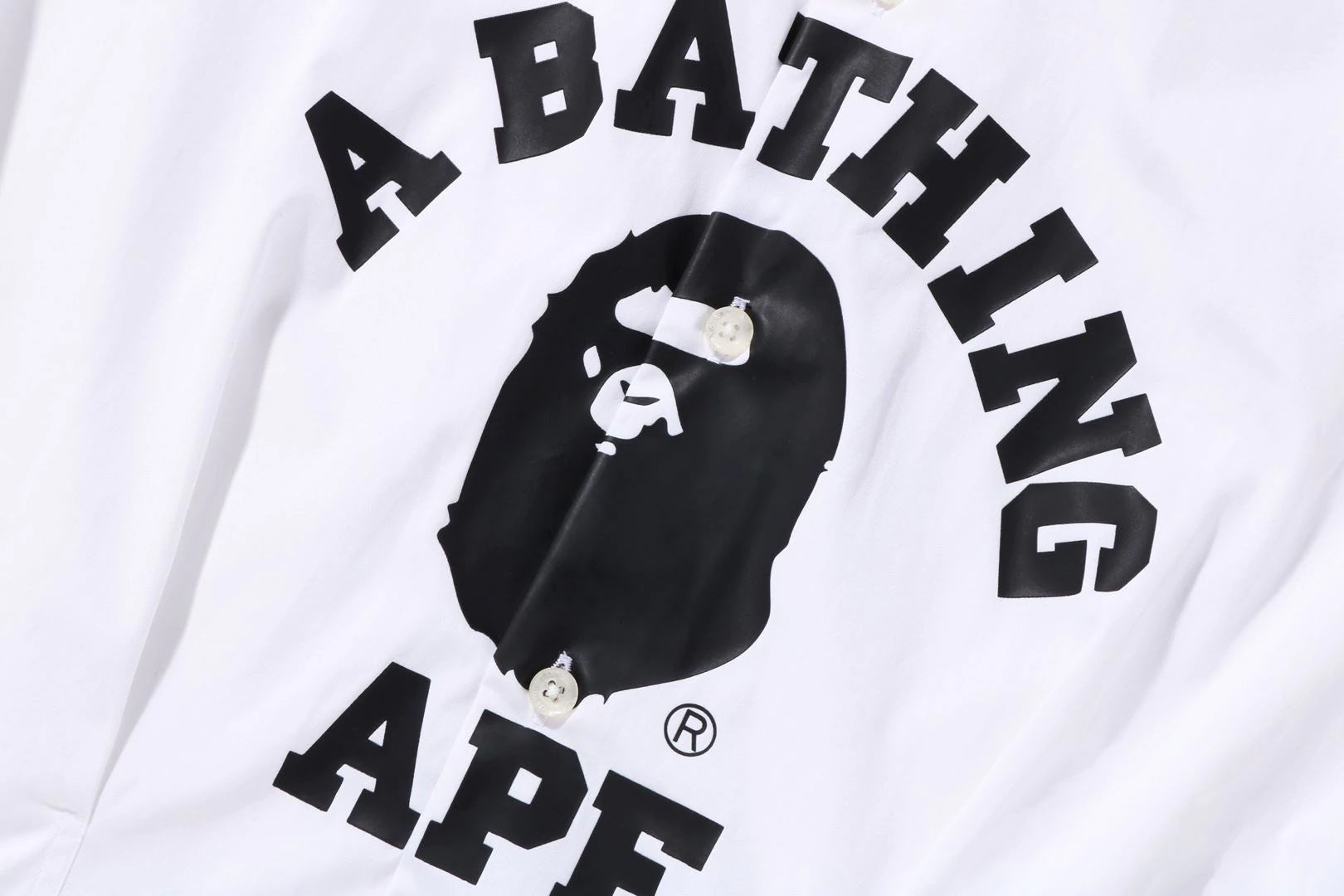 A BATHING APE Ladies' COLLEGE WAIST TUCK SHIRT ONEPIECE