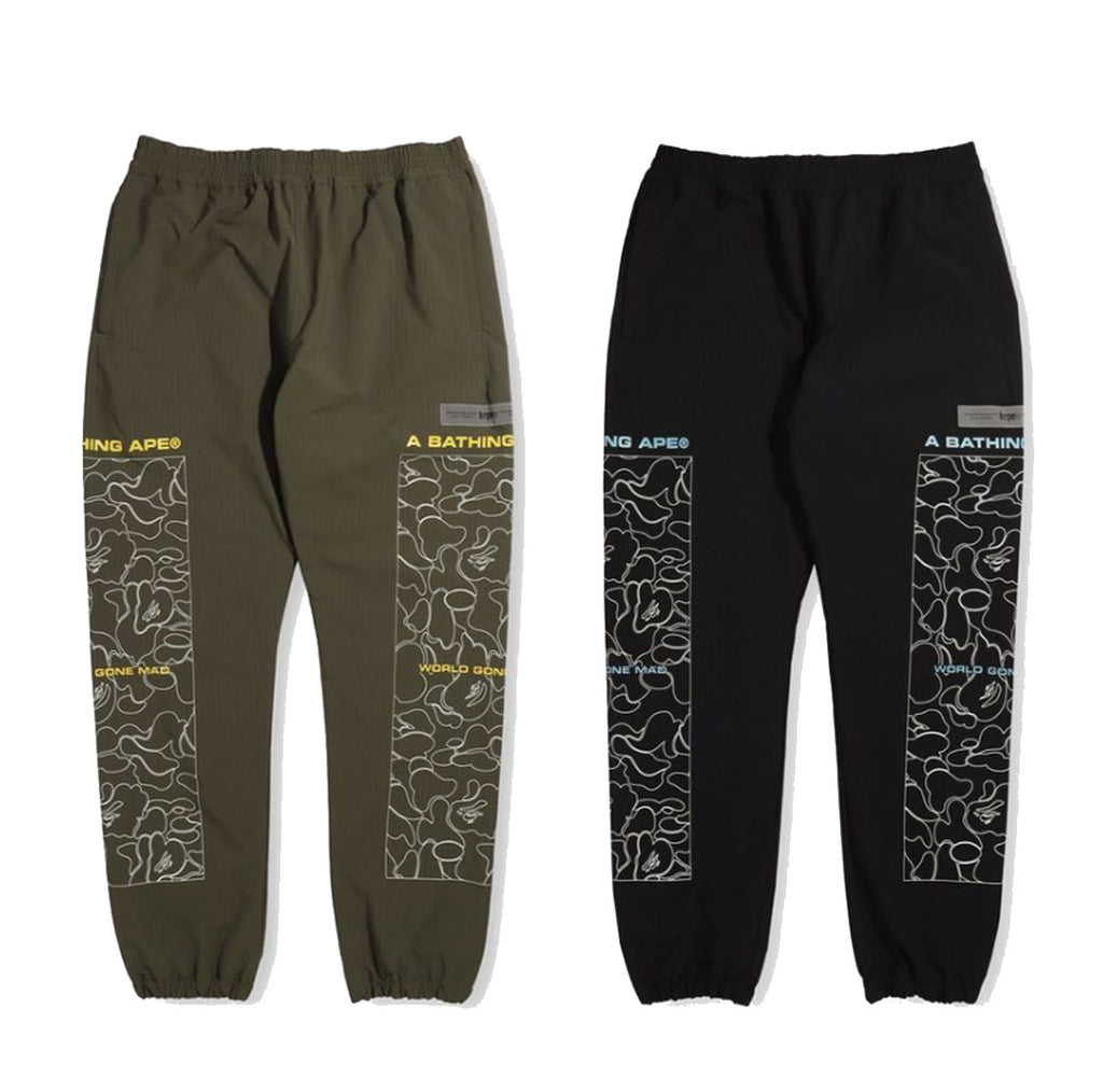 A BATHING APE BAPE RIP STOP TRACK PANTS