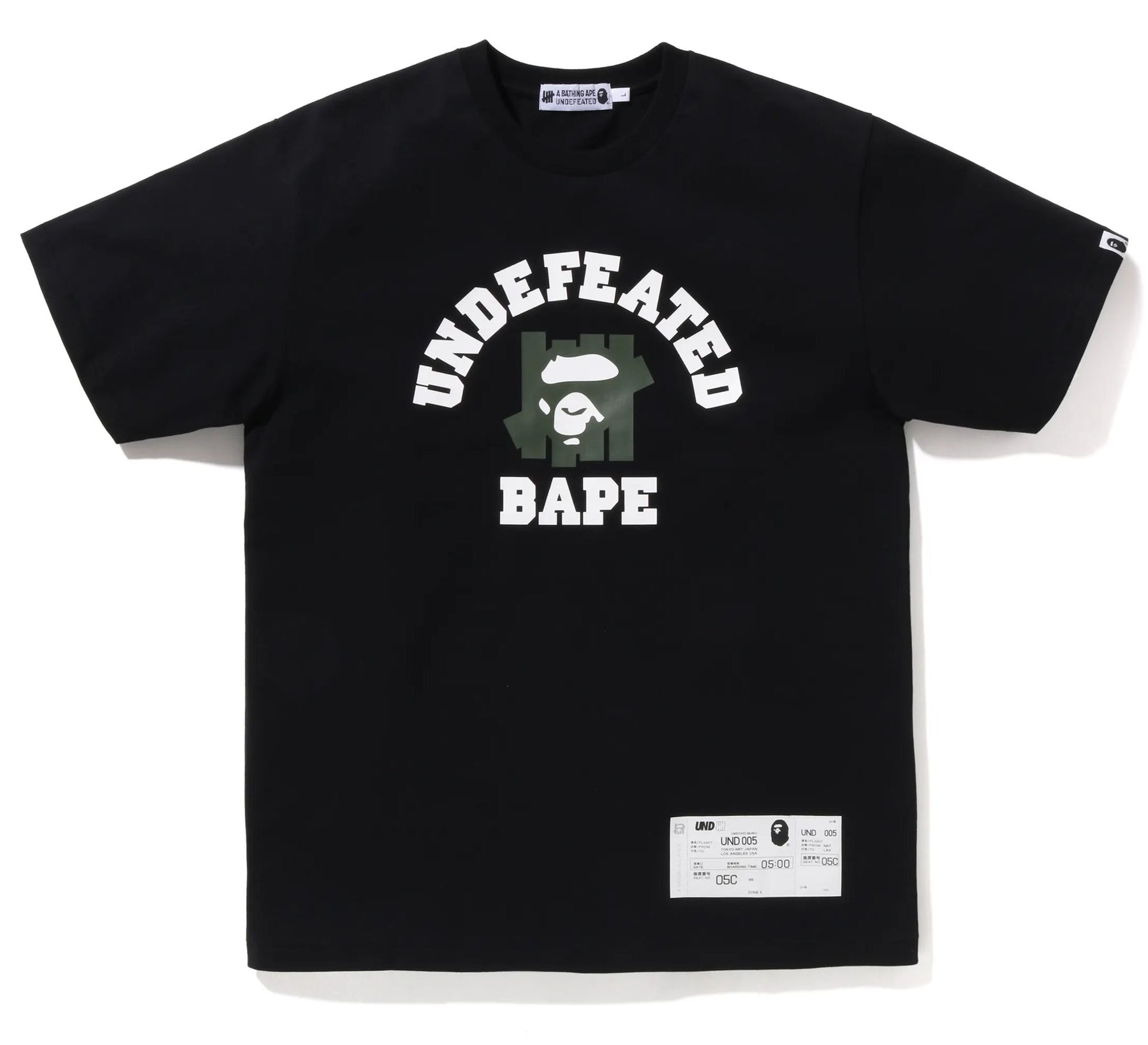 A BATHING APE BAPE x UNDEFEATED UNDFTD COLLEGE TEE