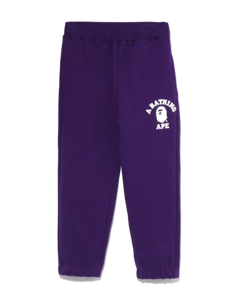 A BATHING APE BAPE KIDS COLLEGE SWEAT PANTS