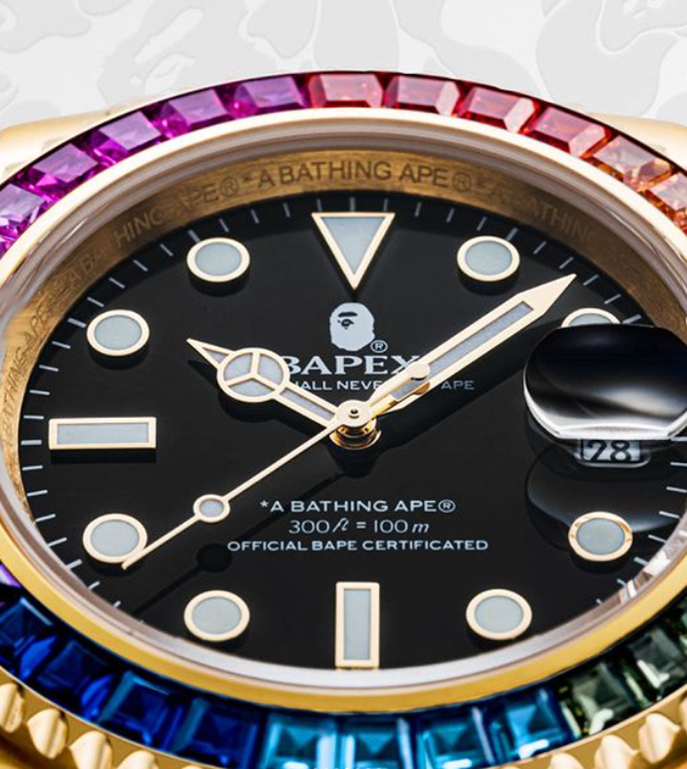 A BATHING APE TYPE 1 BAPEX CRYSTAL STONE Gold / Greem