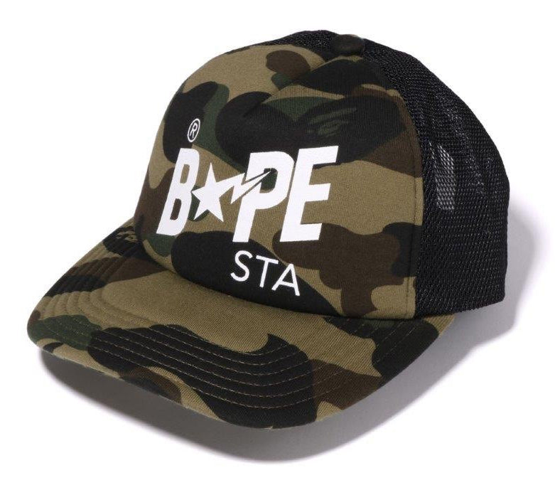 A BATHING APE 1ST CAMO BAPE STA MESH CAP