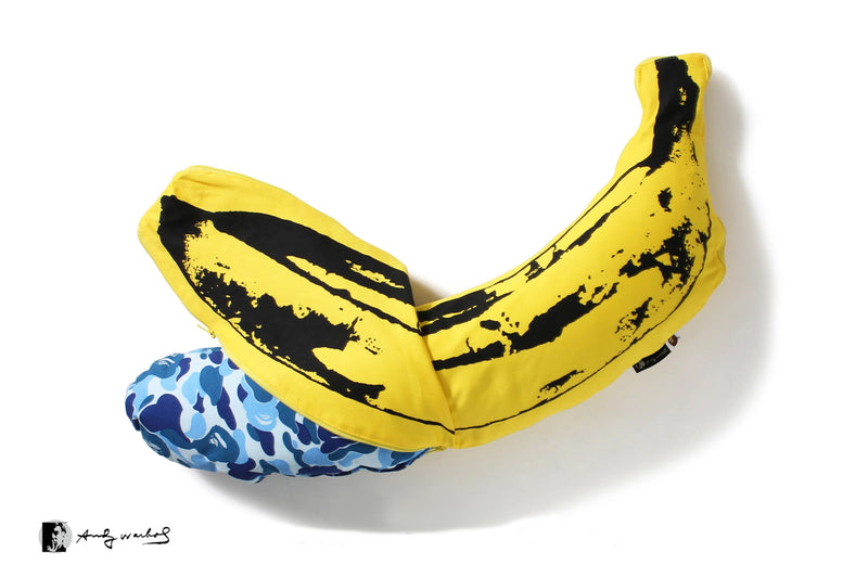 A BATHING APE BAPE x MEDICOM TOY x Andy Warhol ABC CAMO BANANA CUSHION (M)