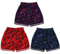 A BATHING APE COLOR CAMO WIDE FIT BASKETBALL SHORTS