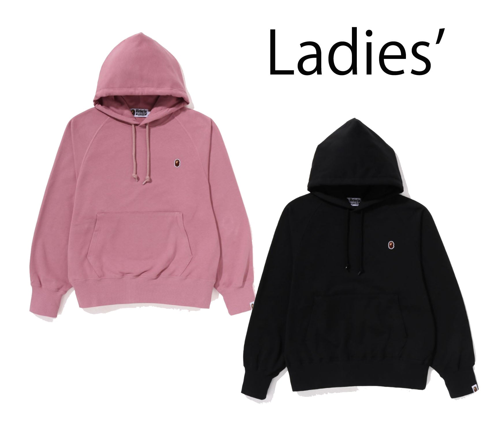 A BATHING APE Ladies' APE HEAD ONE POINT WIDE FIT PULLOVER HOODIE