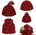 A BATHING APE BAPE KIDS COLOR CAMO SHARK 4WAY DOWN JACKET