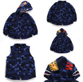 A BATHING APE BAPE KIDS COLOR CAMO SHARK 4WAY DOWN JACKET