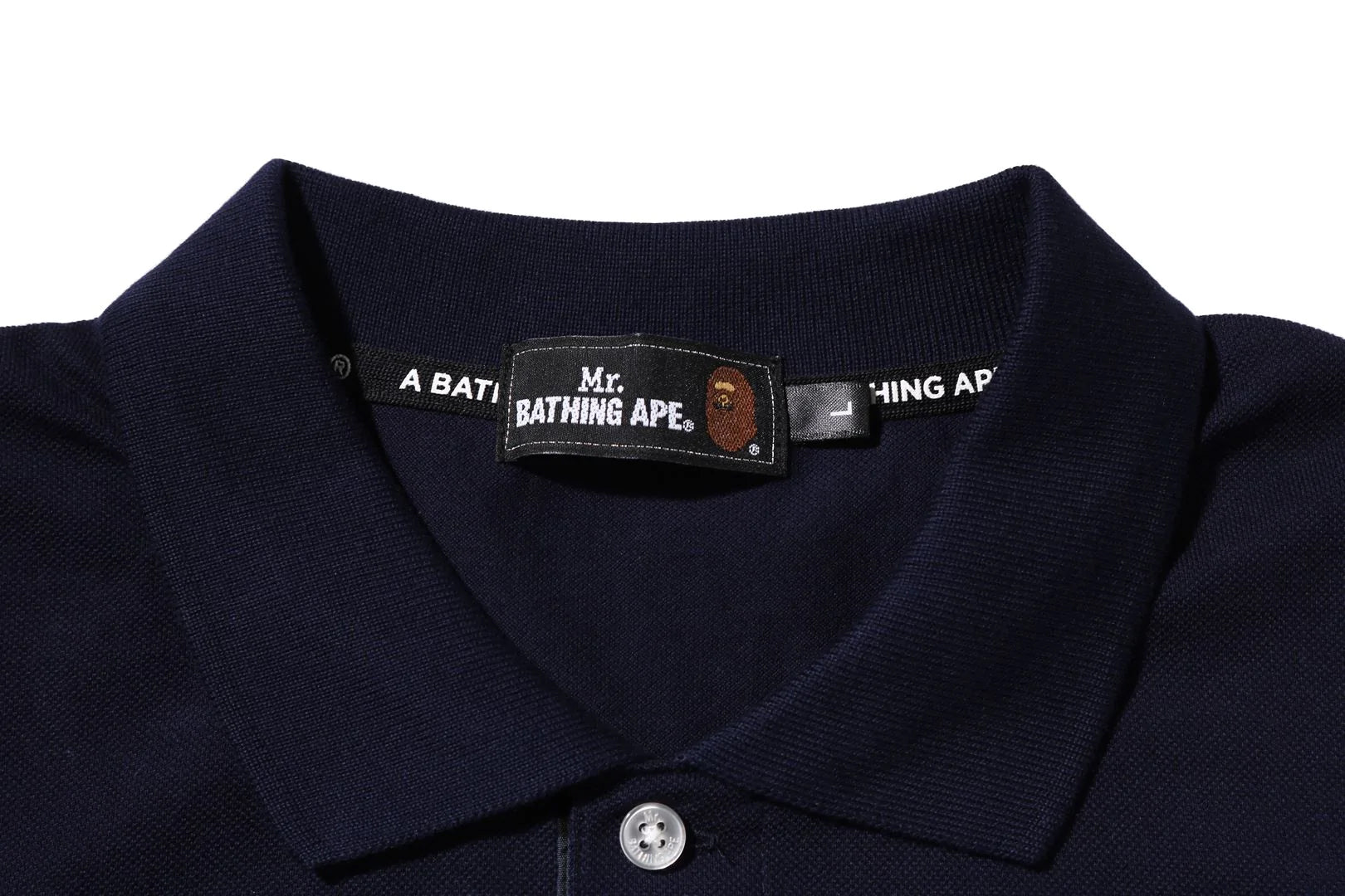 A BATHING APE - MR BATHING APE LONG SLEEVE POLO