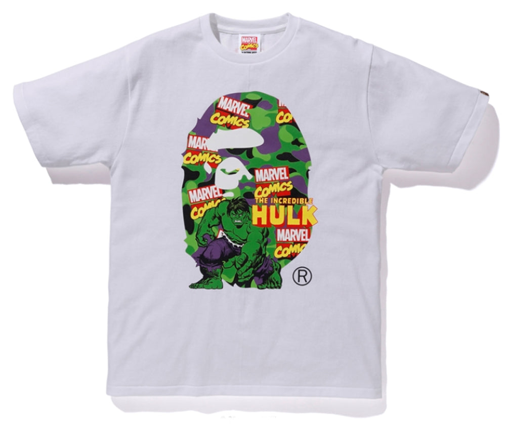 A BATHING APE BAPE x MARVEL CAMO THE HULK TEE