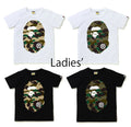 A BATHING APE Ladies' 1ST CAMO BIG APE HEAD TEE