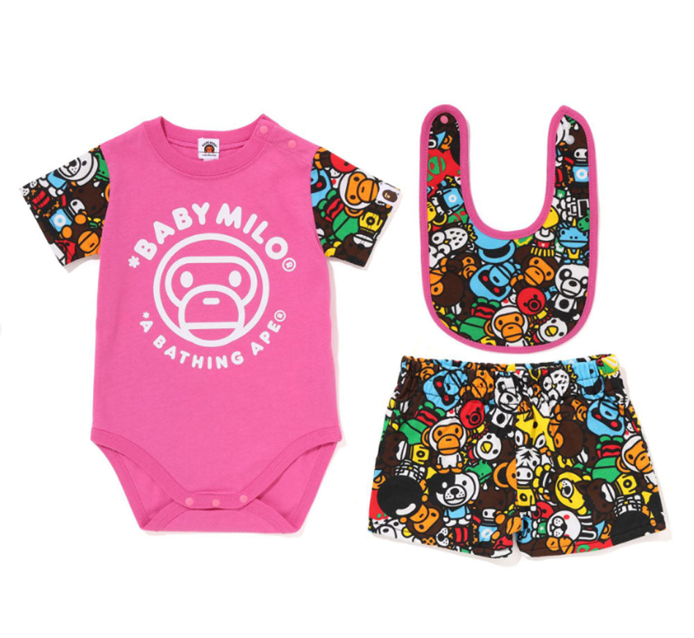 A BATHING APE BAPE KIDS MILO ALL SAFARI BABY GIFT SET