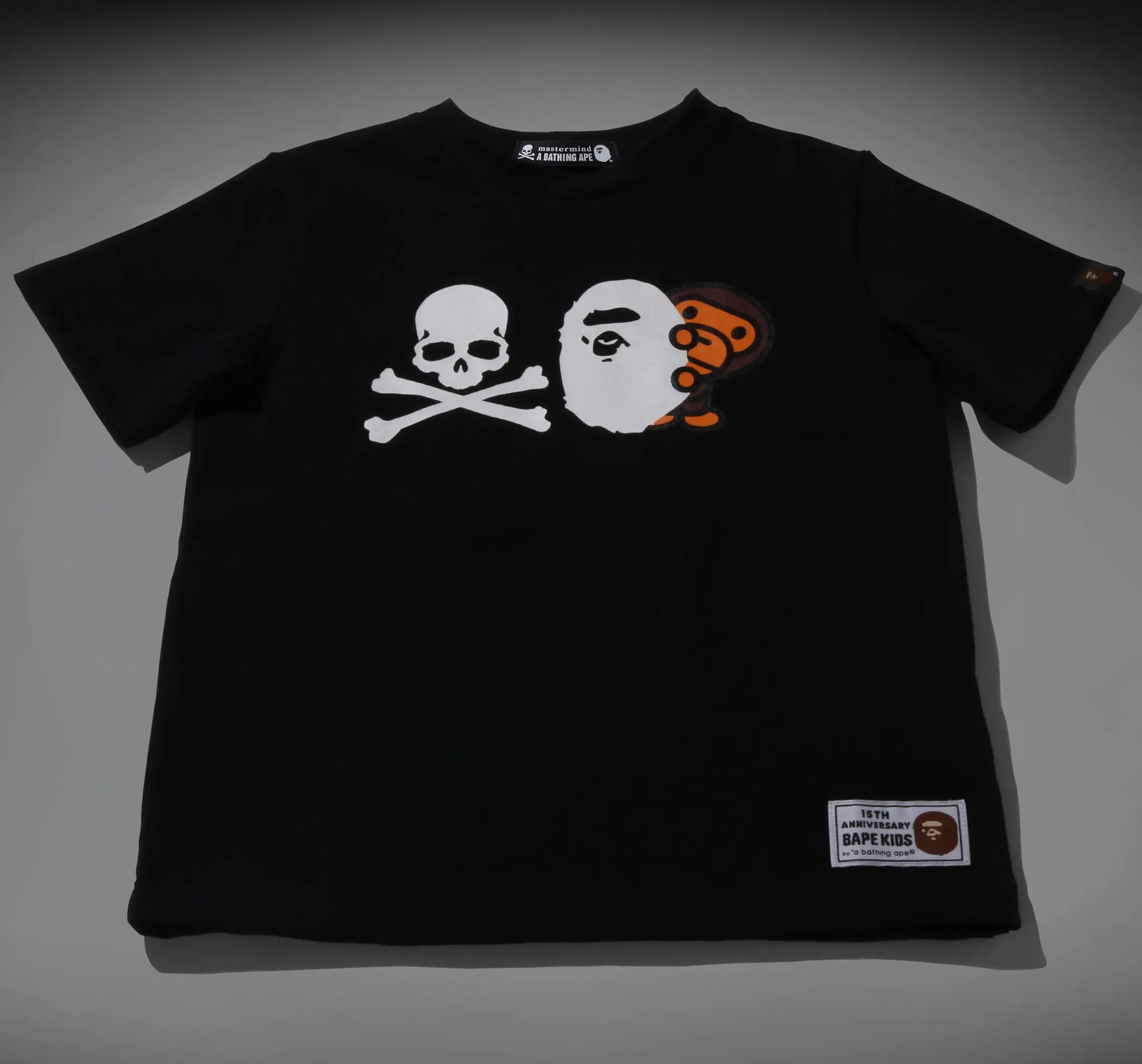 A BATHING APE BAPE KIDS 15TH ANNIVERSARY X mastermind APE HEAD & MILO TEE [  KIDS ]