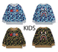 A BATHING APE BAPE KIDS ABC CAMO SHARK CREWNECK