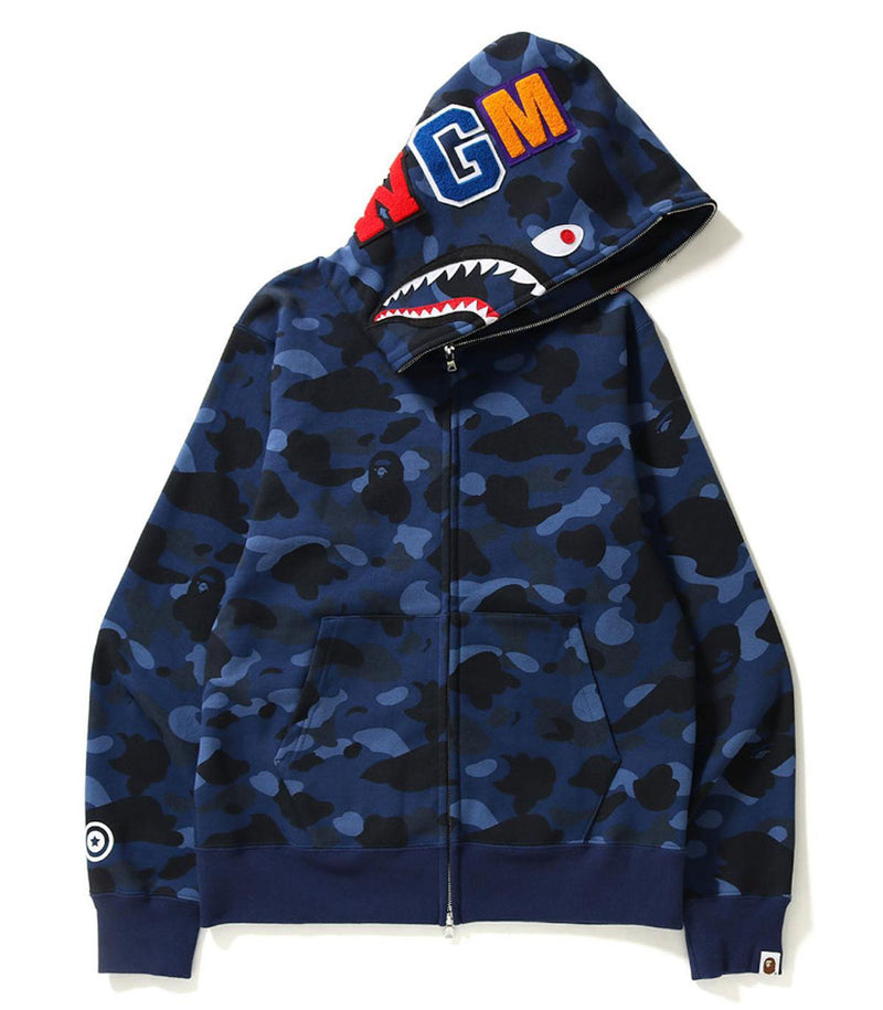 A BATHING APE COLOR CAMO SHARK HOODIE